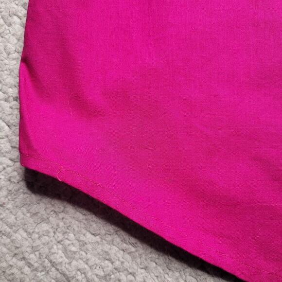 Vintage Side Saddle Shirt Womens Large Fuchsia Western Cowgirl Ranch Embroidered - Picture 9 of 10